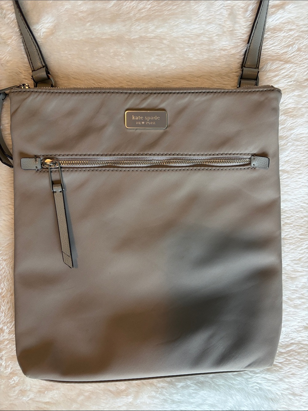 Kate Spade New York Gray Nylon Crossbody Bag